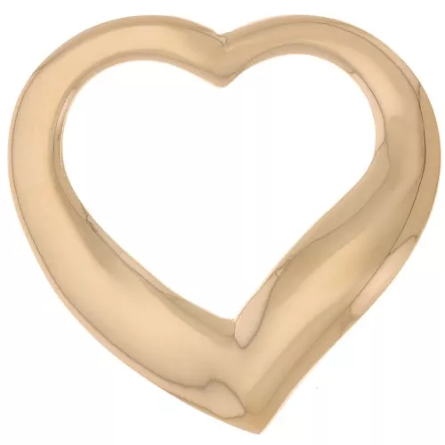 Pendentif coeur évidé design 21.5x22 mm - Plaqué Or 3 microns x1