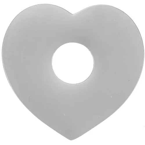 Pendentifs coeur 15x16 mm - Acier inoxydable 316L x2