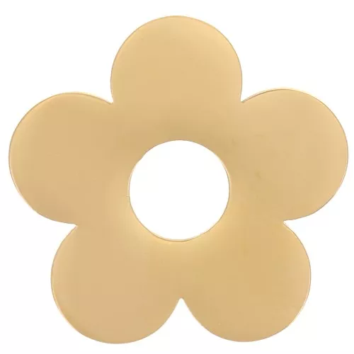 Pendentifs fleur 16 mm - Acier inoxydable 316L Doré x2