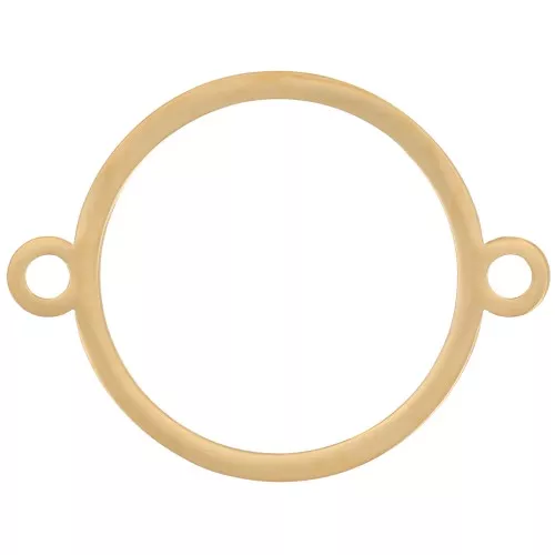 Intercalaire cercle évidé 25 mm - Acier inoxydable 316L Doré x1