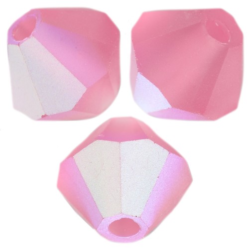 Perles toupies Preciosa - Rondelle Bead 5 mm - Indian Pink AB Matt x12