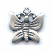 Breloque Papillon 17 mm argenté vieilli x1|raw }}