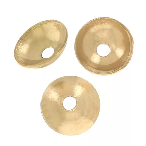 Coupelles lisses 3 mm - Acier inoxydable 304L Doré x10