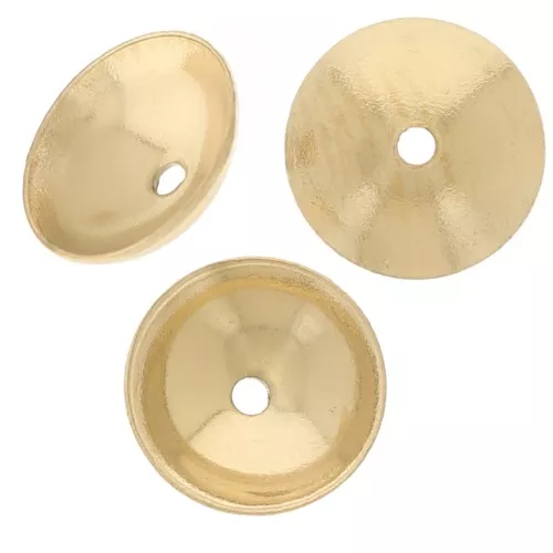 Coupelles lisses 6 mm - Acier inoxydable 304L Doré x8