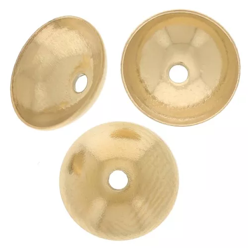 Coupelles lisses 8 mm - Acier inoxydable 304L Doré x6
