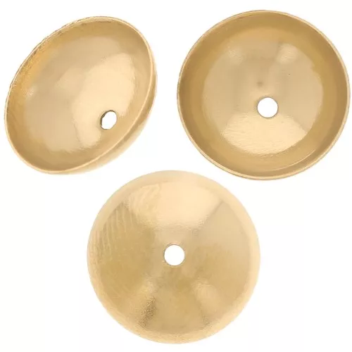 Coupelles lisses 10 mm - Acier inoxydable 304L Doré x6