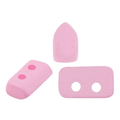 Perles en verre Piros® par Puca® 2x5 mm - Pink Light Mat x10g