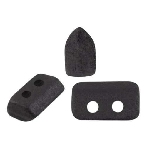 Perles en verre Piros® par Puca® 2x5 mm - Dark Grey Light Mat x10g