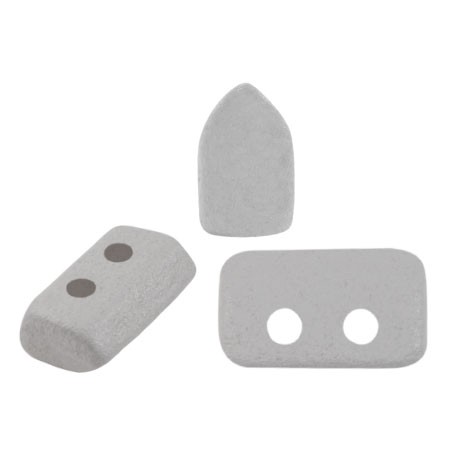 Perles en verre Piros® par Puca® 2x5 mm - Grey Light Mat x10g