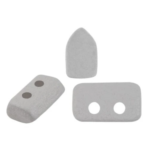 Perles en verre Piros® par Puca® 2x5 mm - Grey Light Mat x10g