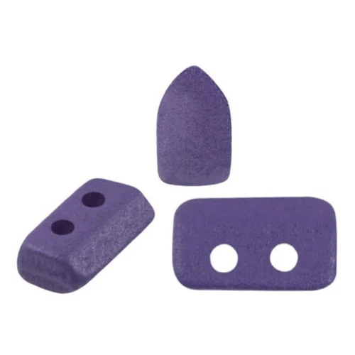 Perles en verre Piros® par Puca® 2x5 mm - Dark Violet Light Mat x10g