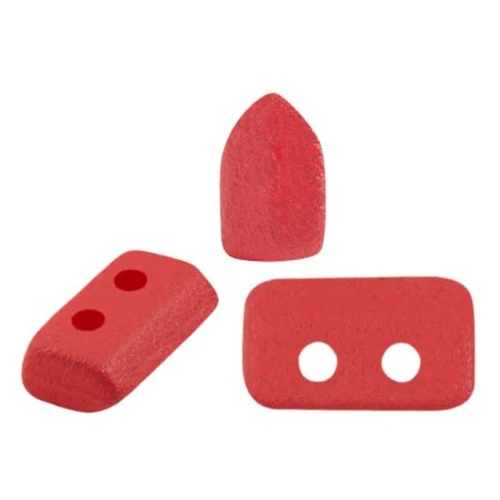 Perles en verre Piros® par Puca® 2x5 mm - Dark Red Light Mat x10g