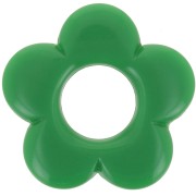Pendentif fleur 21 mm en résine opaque - Vert sapin x1|raw }}