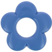 Pendentif fleur 21 mm en résine opaque - Bleu x1|raw }}