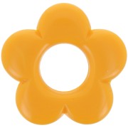 Pendentif fleur 21 mm en résine opaque - Mandarine x1|raw }}