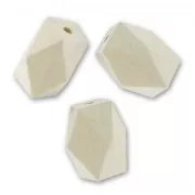 Perles géométriques polygone à facettes bois brut naturel 30x20 mm x10
