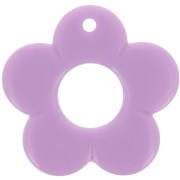 Pendentif fleur 35 mm en résine opaque - Violet clair x1|raw }}