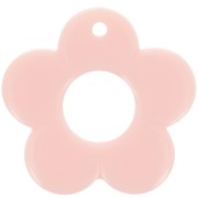 Pendentif fleur 35 mm en résine opaque - Rose clair x1|raw }}