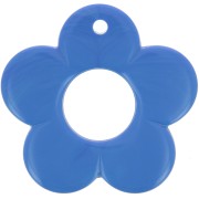 Pendentif fleur 35 mm en résine opaque - Bleu x1|raw }}