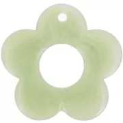 Pendentif fleur 35 mm en résine opaque - Lichen marbré x1