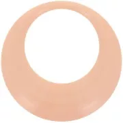 Pendentif rond évidé en résine opaque 44 mm - Peach x1