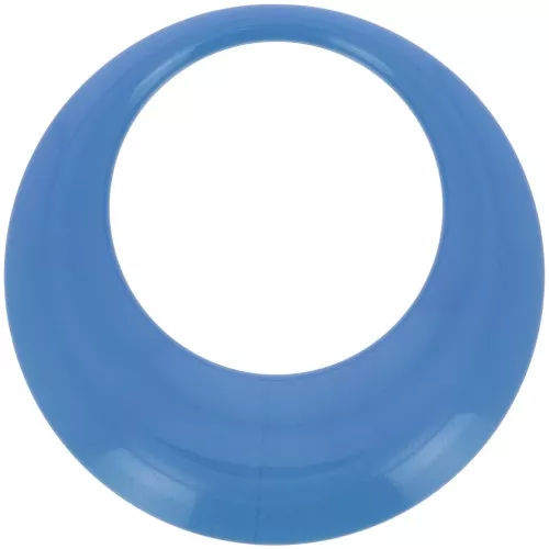Pendentif rond évidé en résine opaque 44 mm - Bleu x1
