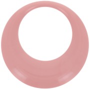 Pendentif rond évidé en résine opaque 44 mm - Rose saumon x1|raw }}