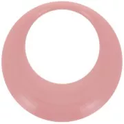 Pendentif rond évidé en résine opaque 44 mm - Rose saumon x1
