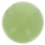 Perles rondes 14 mm en résine translucide - Vert amande x6