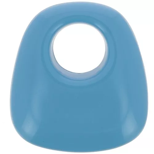 Pendentif trapèze en résine opaque 23x21 mm - Bleu x1