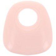 Pendentif trapèze en résine opaque 23x21 mm - Rose clair x1
