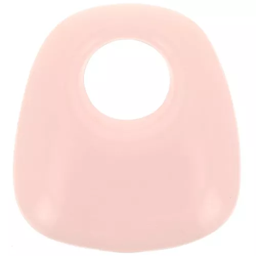 Pendentif trapèze en résine opaque 23x21 mm - Rose clair x1