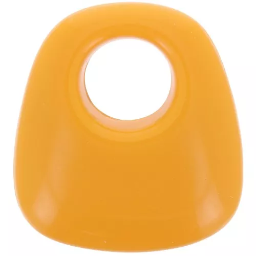 Pendentif trapèze en résine opaque 23x21 mm - Mandarine x1