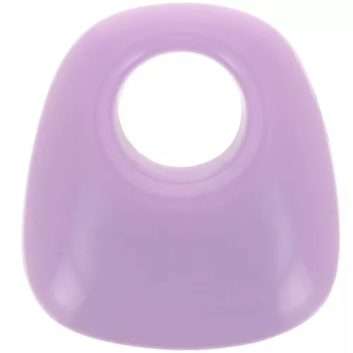 Pendentif trapèze en résine opaque 23x21 mm - Violet clair x1