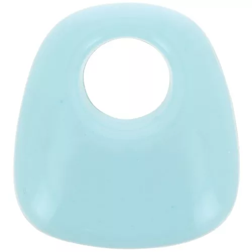 Pendentif trapèze en résine opaque 23x21 mm - Bleu pastel x1