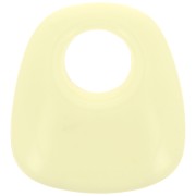 Pendentif trapèze en résine opaque 23x21 mm - Jaune pâle x1