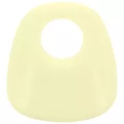 Pendentif trapèze en résine opaque 23x21 mm - Jaune pâle x1