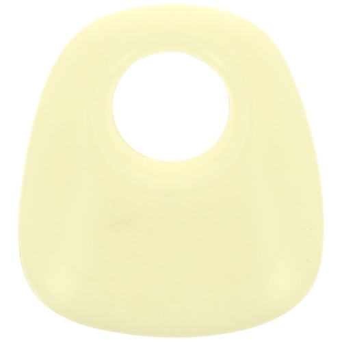 Pendentif trapèze en résine opaque 23x21 mm - Jaune pâle x1