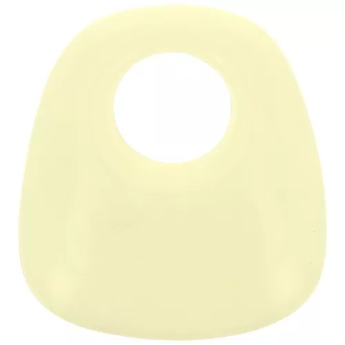 Pendentif trapèze en résine opaque 23x21 mm - Jaune pâle x1