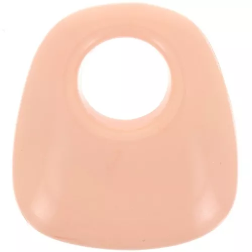 Pendentif trapèze en résine opaque 23x21 mm - Peach x1