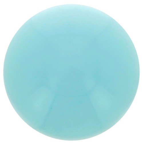 Cabochon rond 14 mm en résine opaque - Bleu pastel x1