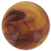Cabochon rond en résine translucide 12 mm - Ambre marbré x1