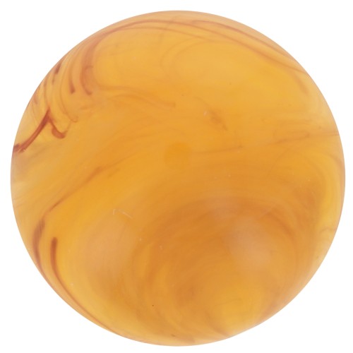 Cabochon rond en résine translucide 12 mm - Abricot marbré x1