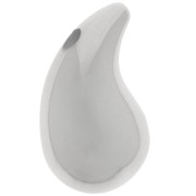 Pendentif goutte bombée 31x17 mm en acrylique - Argenté x1