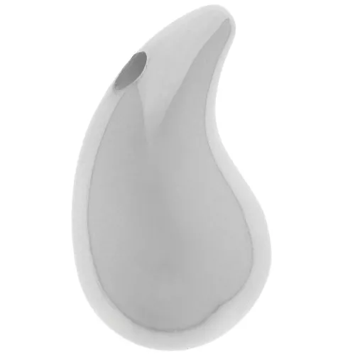 Pendentif goutte bombée 31x17 mm en acrylique - Argenté x1