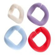 Anneaux à Maillons En Acrylique Mat, Peinture En Caoutchouc