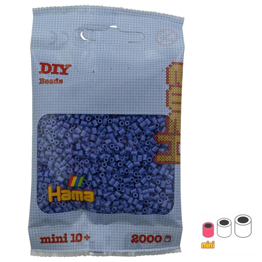 Perles En Papier Mâché Peintes à La Main - Lot De Perles Bleues, Diamètres 1 Et 2cm, Forme Ronde