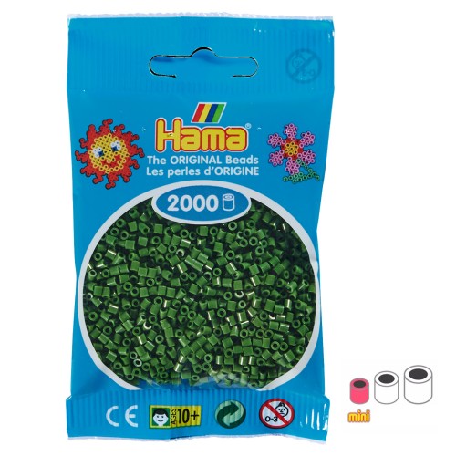 Perles à repasser Hama MINI 2.5 mm - Vert fôret (n°102) x2000
