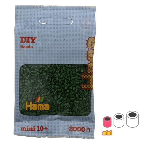 Perles à repasser Hama MINI 2.5 mm - Vert fôret (n°102) x2000