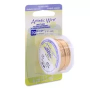 Fil de cuivre Artistic Wire 0.81 mm - Plaqué Argent Doré anti-ternissement x5.5m